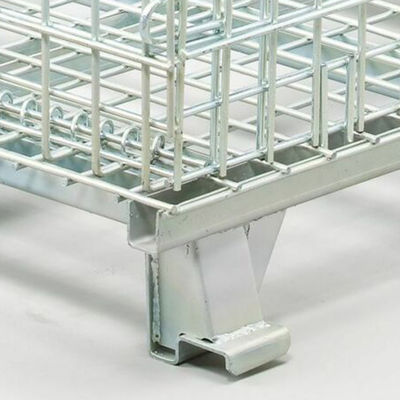 Heavy Duty Scale Wire Mesh Pallet Box , Metal Mesh Container Lockable