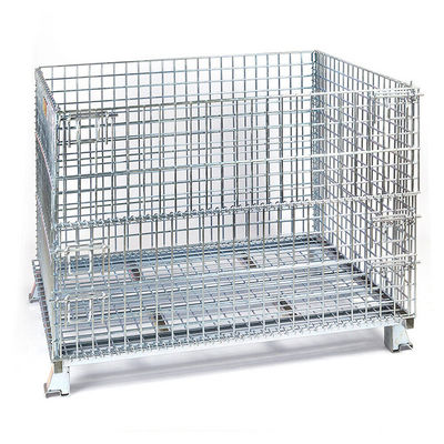 Supermarket Wire Mesh Storage Cages 500-1800 Kg Capacity 4.8~6.2 Mm Wire Dia