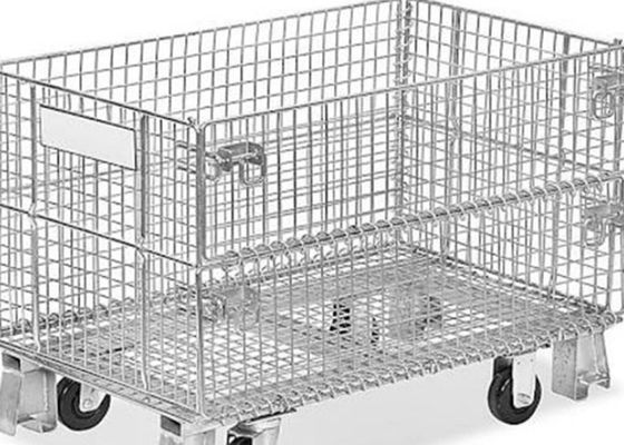 Folded Metal Frame 5.6mm Wire Container Storage Cages Stout Stainless Steel